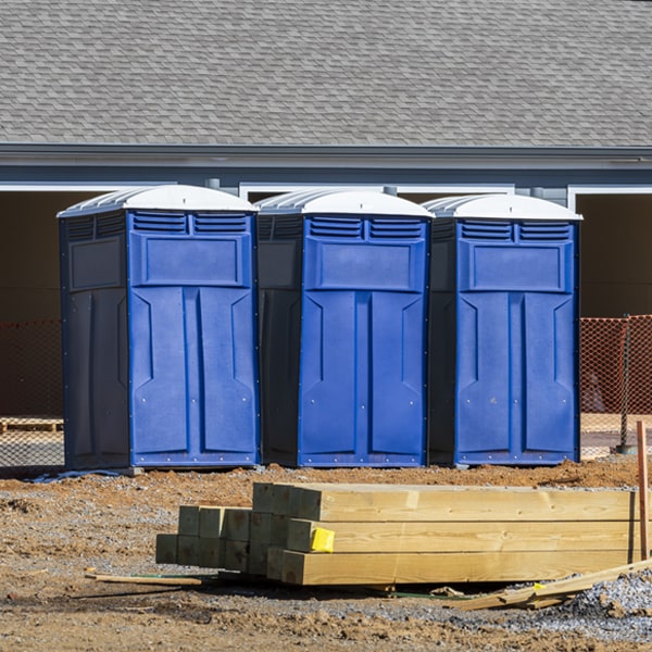 how often are the portable toilets cleaned and serviced during a rental period in Cypress